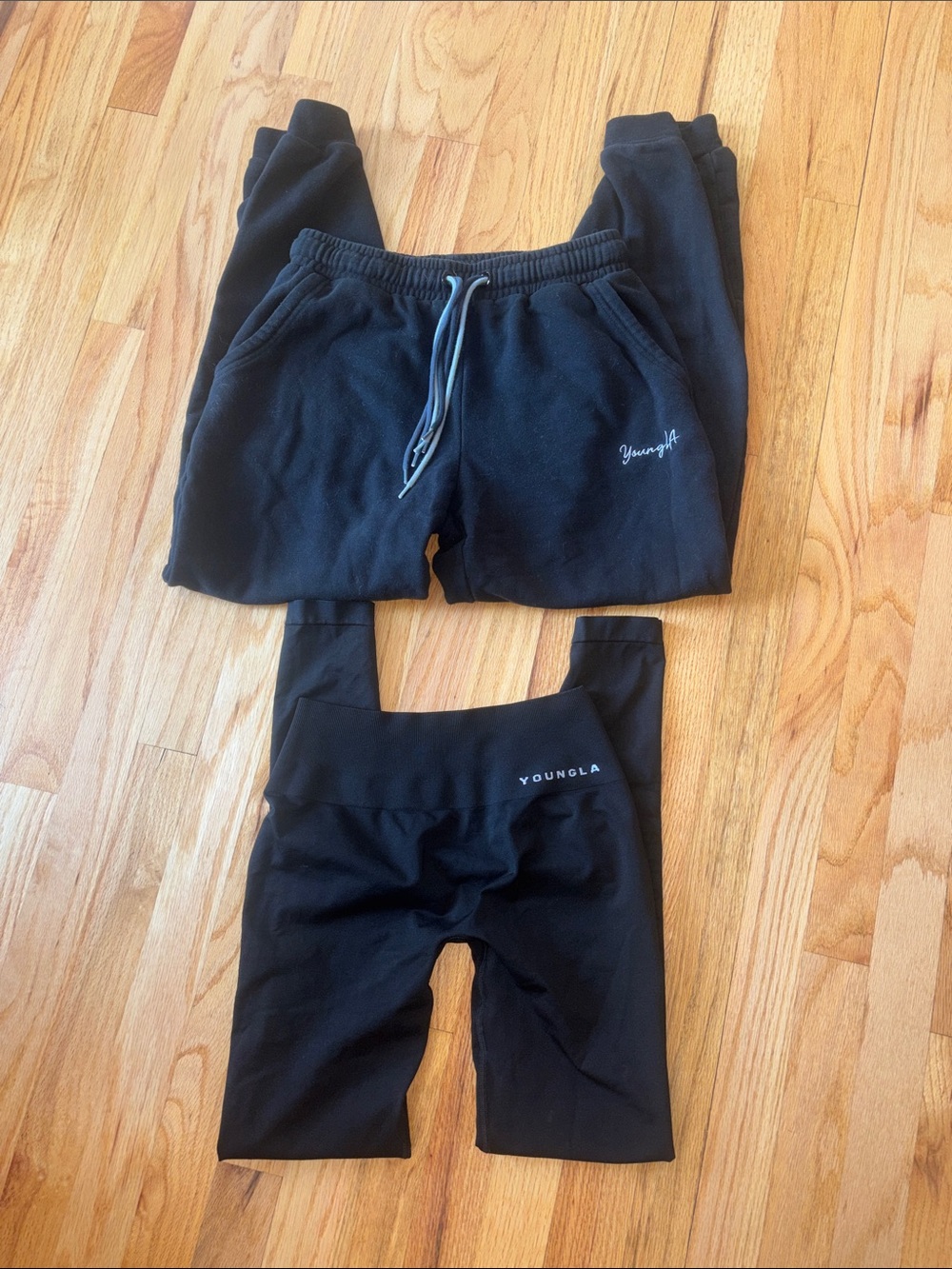 YoungLA  Black Joggers & Leggings Set